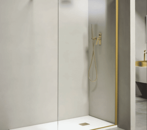 WALK-IN ΣΤΑΘΕΡΟ ΠΑΝΕΛ BRUSHED GOLD