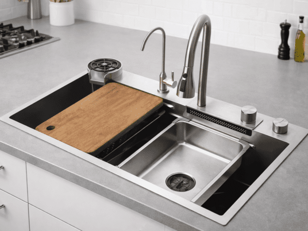 ΝΕΡΟΧΥΤΗΣ ΚΟΥΖΙΝΑΣ INOX CHROME MULTI LUX ME ΑΞΕΣΟΥΑΡ